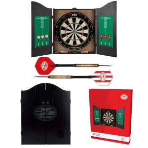 PSV Dartkabinet - Home Darts Centre - Dartbord met 6 dartpijlen