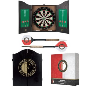 Feyenoord Dartkabinet - Home Darts Centre - Dartbord met 6 dartpijlen