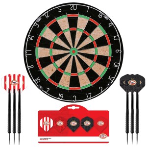 PSV Dartbord - Dartbord met 6 dartpijlen - Multipack 5 Sets Dart Flights