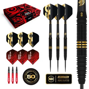 Red Dragon Jonny Clayton 50 Years Anniversary Limited Edition - 90% - 22 gram - dartpijlen