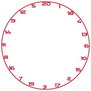 Bullet Red Numberring - Cijferring Dartbord