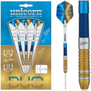 Unicorn Gary Anderson Duo - 90% tungsten - 21-23 gram - Dartpijlen