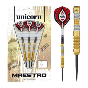 Unicorn Seigo Asada Maestro Phase 3 - 95% tungsten - Gold - 22 gram - dartpijlen
