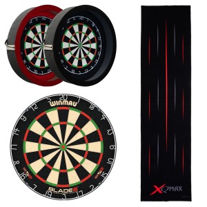 Dragon Darts - Winmau Blade 6 + dartbord verlichting + dartmat Triple