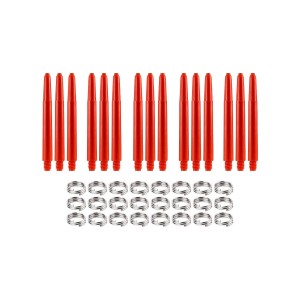 Dragon Darts Dart Shafts - Rood - 5 Sets - Met Veerringetjes