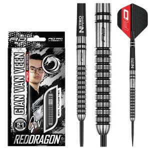 Red Dragon Gian van Veen - 90% tungsten - 21-24 gram - dartpijlen