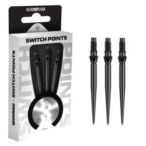 Winmau Switch Point Smooth Black - dart punten
