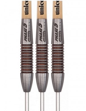 Unicorn Phase 5 Mirage Rosso Ringed Steel Tip Darts 