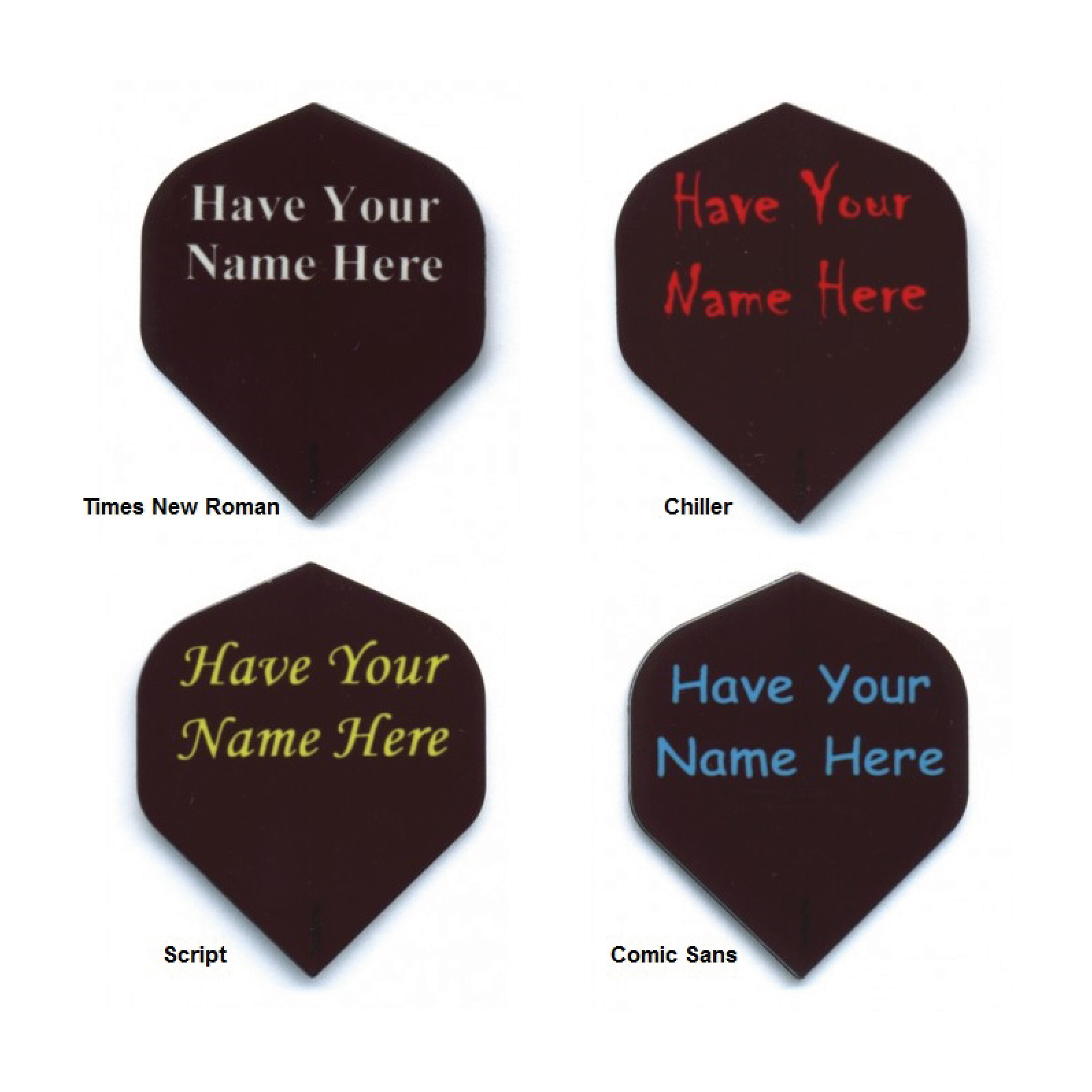 Uni Zwart II bedrukken 10 sets darts flights