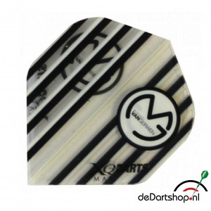 Flight Michael van Gerwen XQM Transparant Wit Stripes