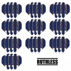 10 Sets Ruthless 100 micron flights - donkerblauw