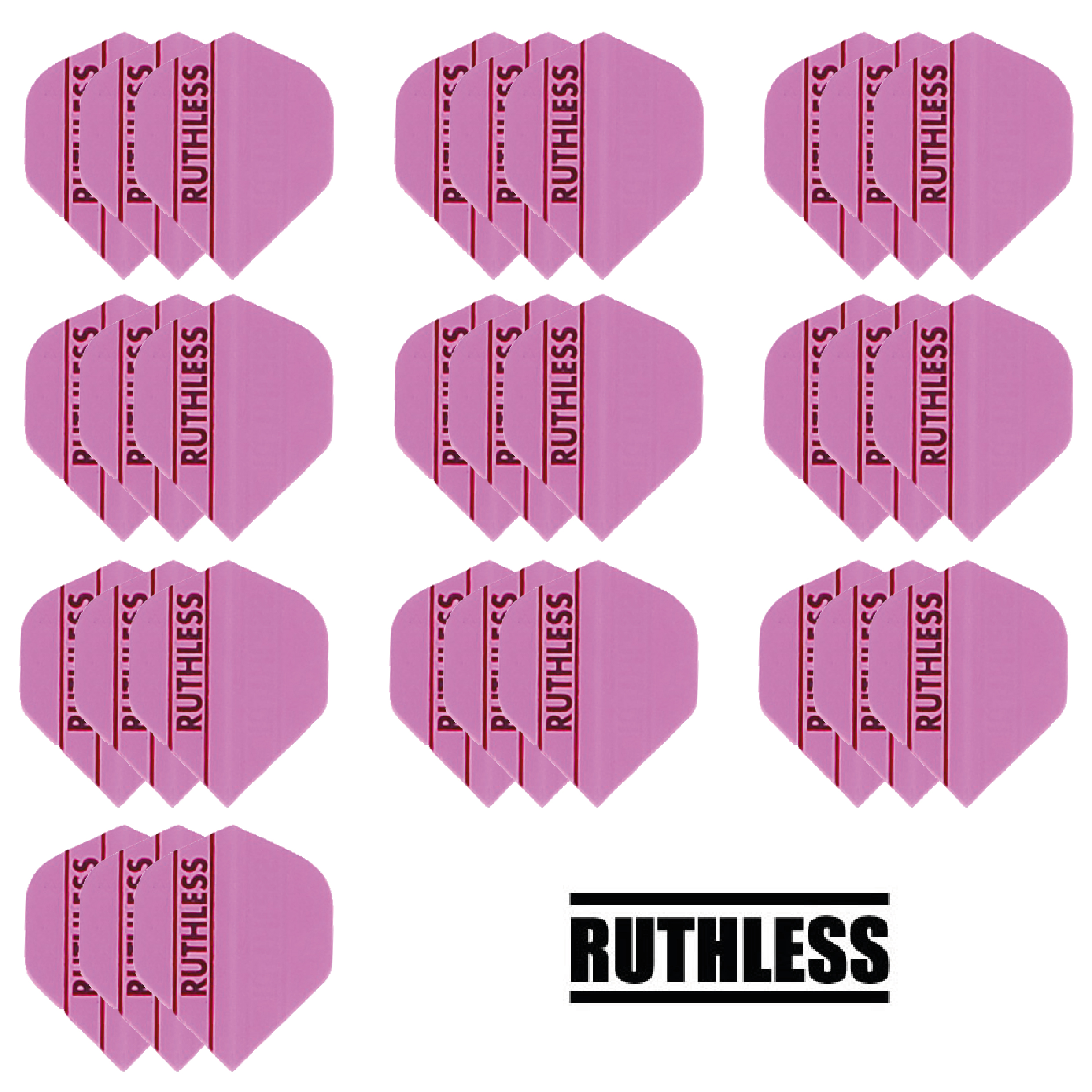 bekennen jury Silicium 10 - Sets Ruthless 100 micron flights - Fluor Roze - darts flights -  deDartshop.nl