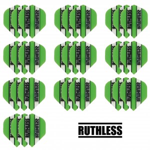 10 Sets Ruthless 100 micron flights - Groen