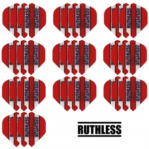 10 Sets Ruthless 100 micron flights - Rood
