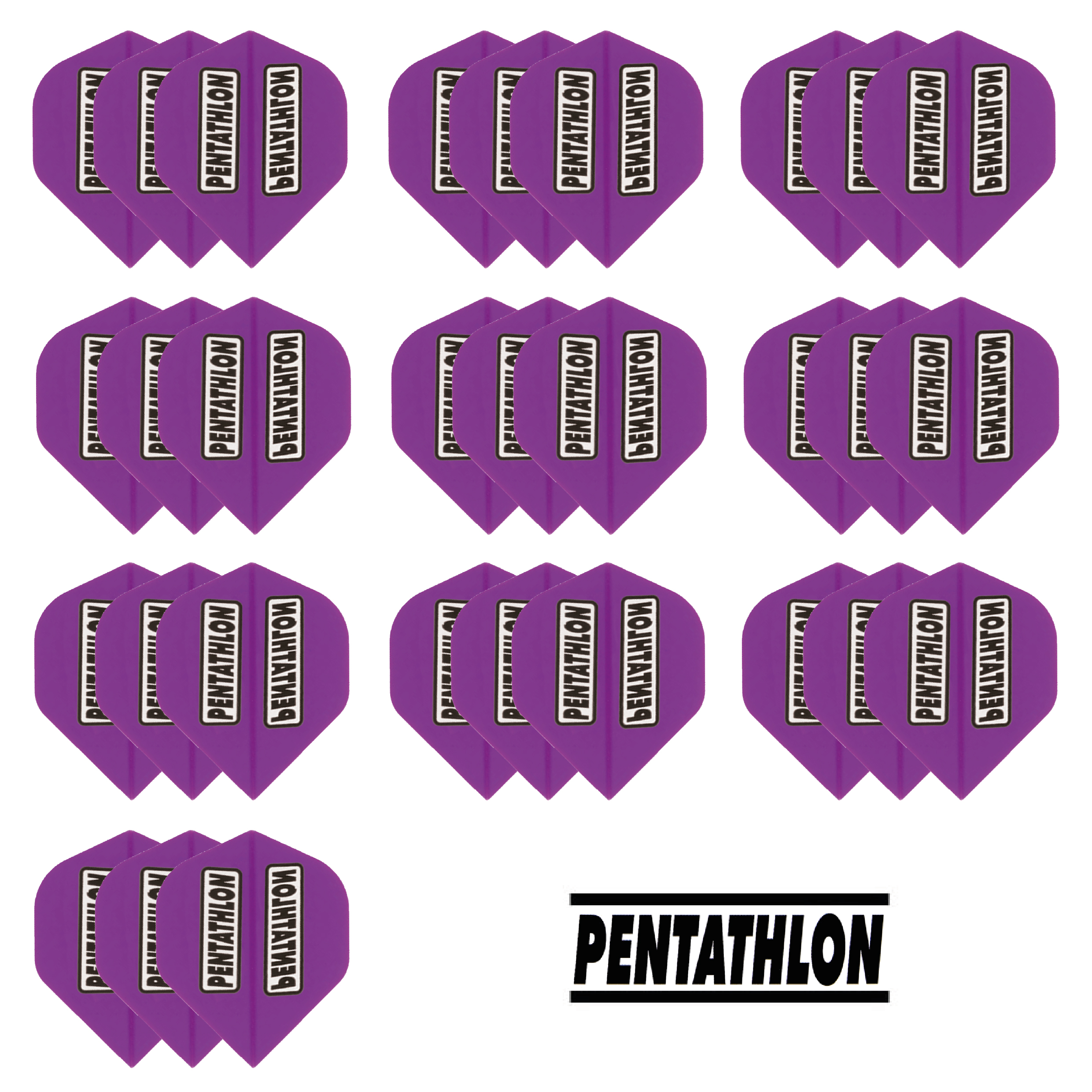 Us Darts Pentathlon Slim Flights 100 Micron Purple Swish US Darts Pentathlon 100 Micron Slim Flights - 3 Sets (9 Flights) Purple Swish Design Purple Swish Dart Accessories