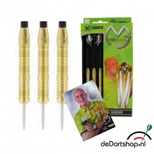 Michael van Gerwen 100% Brass dartpijlen MET GESIGNEERDE FOTO