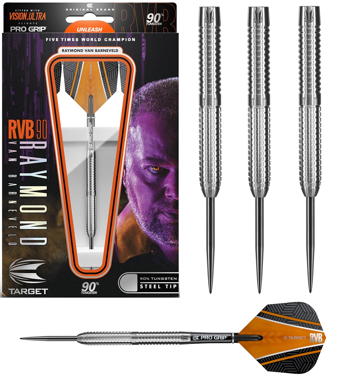 ervaring Rijpen Ook Raymond van Barneveld RvB90 90% Tungsten Target - dartpijlen - deDartshop.nl