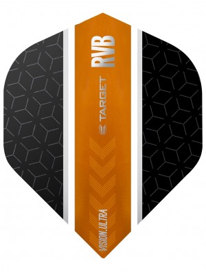 Raymond van Barneveld Ultra Vision Black and Orange Stripe Dart Flights	