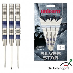 Gary Anderson SilverStar GA2 80% Tungsten Unicorn dartpijlen