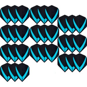 10 Sets Vista-X 100 micron flights - Aqua - darts flights