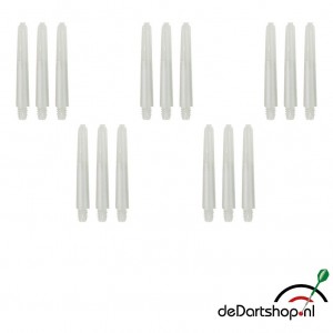 Natural White - Short - 5 sets - Deflecta nylon - darts shafts