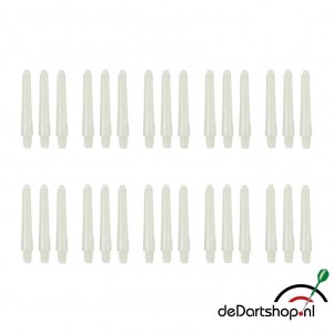 Natural White - Extra Short - 10 sets - Deflecta nylon - darts shafts