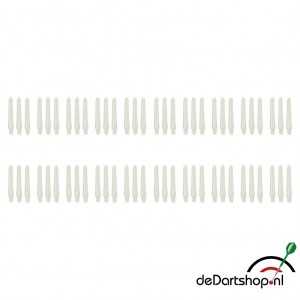 Natural White - Extra Short - 20 sets - Deflecta nylon - darts shafts