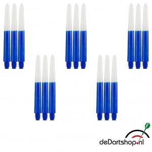 Two Tone - Blauw-Wit - Medium - 5 sets - Deflecta nylon - darts shafts
