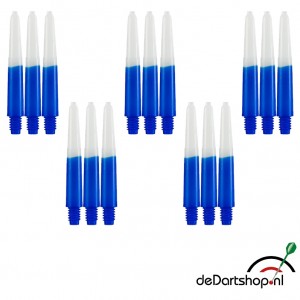 Two Tone - Blauw-Wit - Short - 5 sets - Deflecta nylon - darts shafts