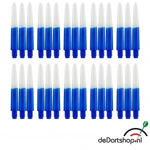Two Tone - Blauw-Wit - Short - 10 sets - Deflecta nylon - darts shafts