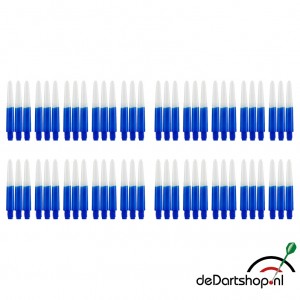 Two Tone - Blauw-Wit - Short - 20 sets - Deflecta nylon - darts shafts