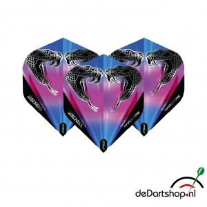 Peter Wright Snakebite Black Transparent Dart Flights - Red Dragon - darts flights