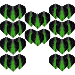 10 - Sets High Impact 100 micron flights - Groen - darts flights