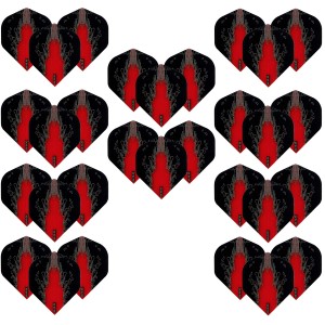 10 - Sets High Impact 100 micron flights - Rood - darts flights