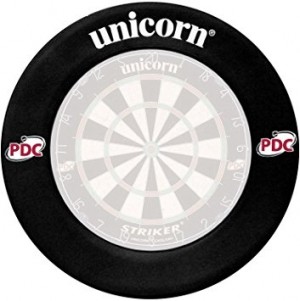 Unicorn PDC Printed dartbord surround ring - zwart