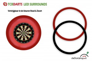 TCB XXL LED zwart verlichting voor om dartbord surround - zwart