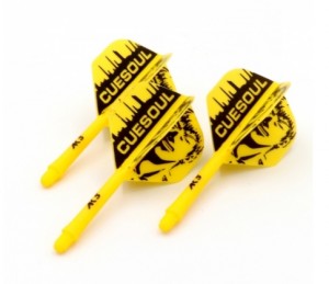 Cuesoul AK5 Geintegreerde Shaft/Flight Std - Geel Cuesoul