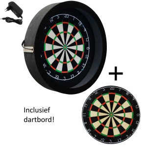 Sorpresa PRO - dartbord verlichting - inclusief a-merk top - dartbord - Zwart