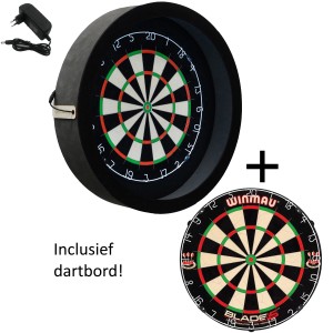 Dragon - Sorpresa PRO - dartbord verlichting - inclusief - winmau blade 5 - dartbord - zwart