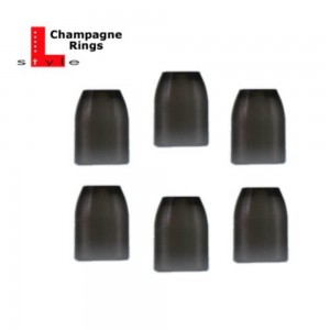 L Style - Champagne cups zwart (6 Stuks)