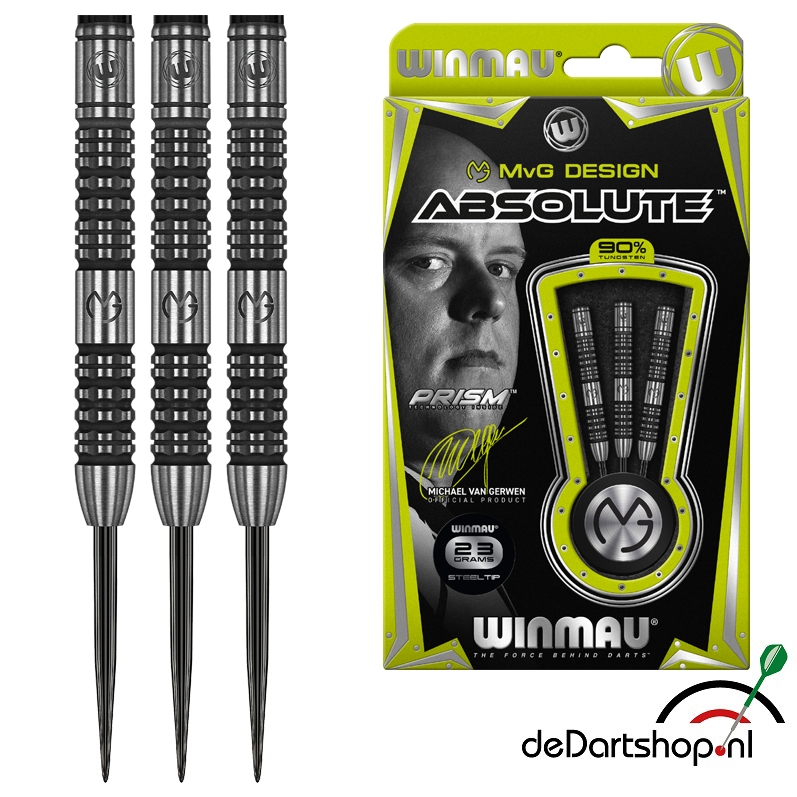 Verlichting Federaal behandeling Michael van Gerwen - Absolute - 22-23-24 gram - 90% - winmau - dartpijlen -  deDartshop.nl