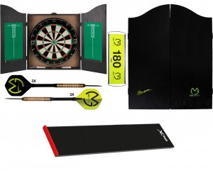 XQ Max - Michael van Gerwen - Home darts centre MvG handtekening - Complete dartset - inclusief puzzle dartmat 