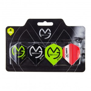 Dragon darts 4 pack Michael van Gerwen logo darts flights - rood