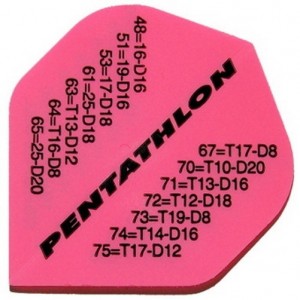 Pentathlon Checkout Pink - darts flights