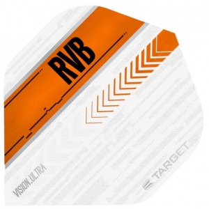 Target Flight Raymond van Barneveld Ultra Vision White and Orange - darts flights