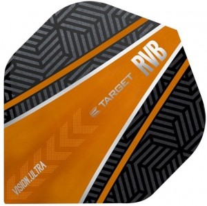 Flight Target Raymond van Barneveld Ultra Vision No2 Black and Orange Curve - darts flights