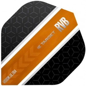 Flight Target Raymond van Barneveld Ultra Vision Black and Orange Stripe - darts flights	