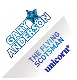 Flight Gary Anderson White Star Unicorn - darts flights