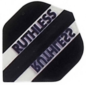 Flight Ruthless Clear and Black - darts flights